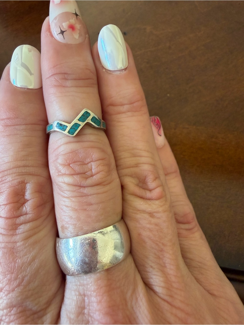 Pinky Stack Sterling Silver Turquoise Ring